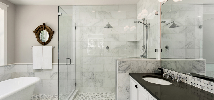 bathroom shower door installation in Lennox